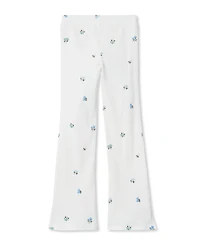 Lands' End Girls Ribbed Flare Leggings
