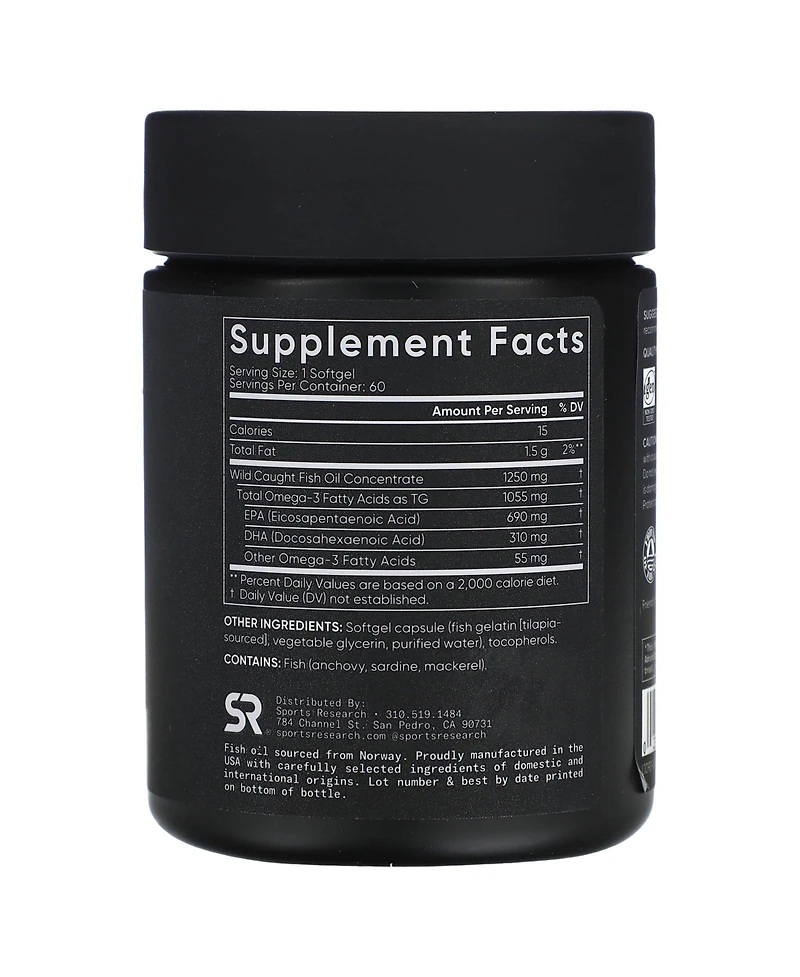Sports Research Omega-3 Fish Oil Triple Strength