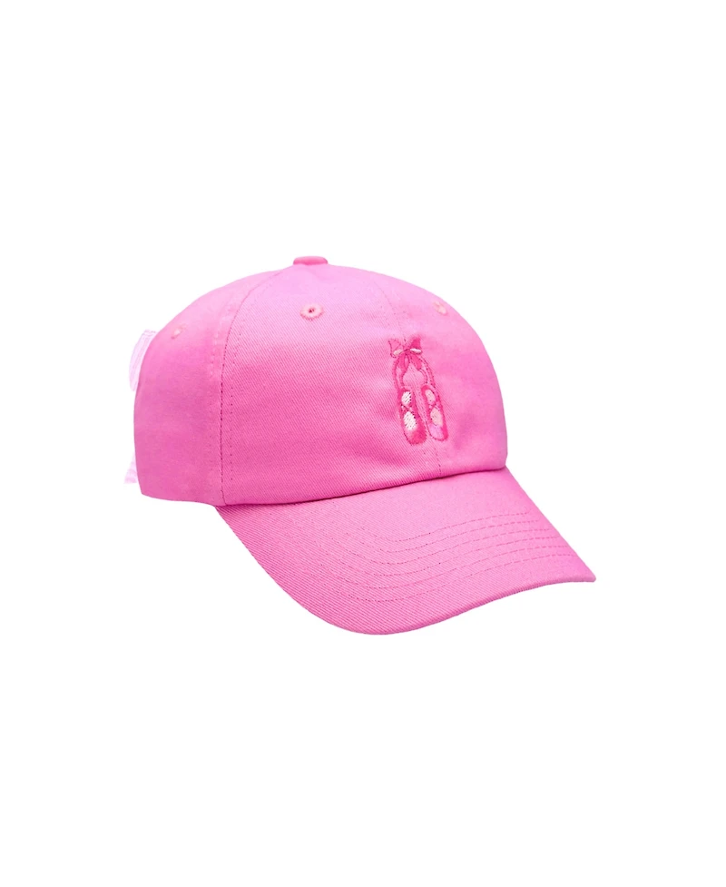 Bits & Bows Girls' Ballet Bow Baseball Hat Magenta