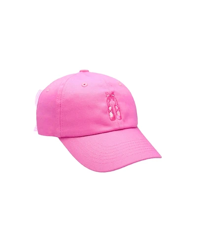 Bits & Bows Girls' Ballet Bow Baseball Hat Magenta