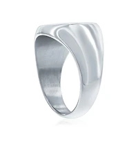 Metallo Stainless Steel, Blue Carbon Fiber Ring