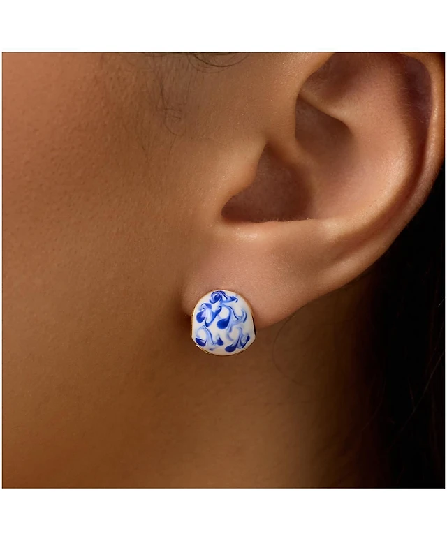 Shop Ana Luisa Statement Earrings Mini Abby Marble Blue at