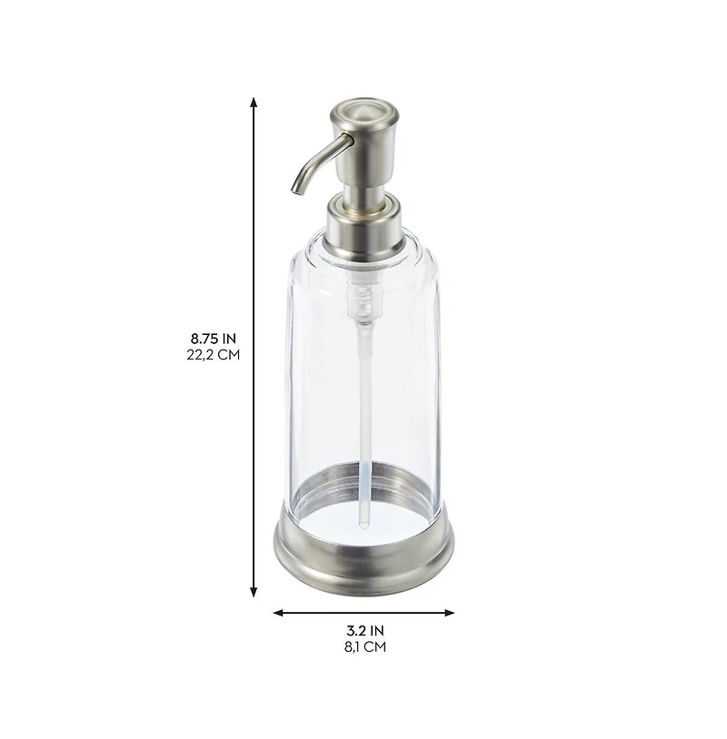 iDesign Liquid Soap Dispenser - Clear/Brushed