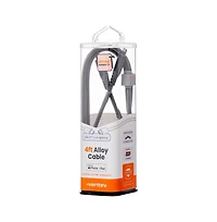 Ventev Alloy Usb C to Apple Lightning High Speed Ultradurable 4 Foot Cable-Silver