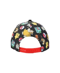 Pokemon Boys Pokemon Characters All-Over Print Youth Black Traditional Adjustable Hat