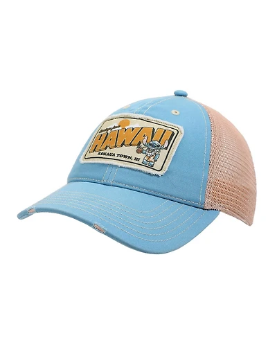 Disney Men's Stitch Hawaii Blue & Pink Unstructured Baseball Cap