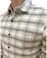 Hope & Henry Men's Brushed Flannel Button Down Shirt
