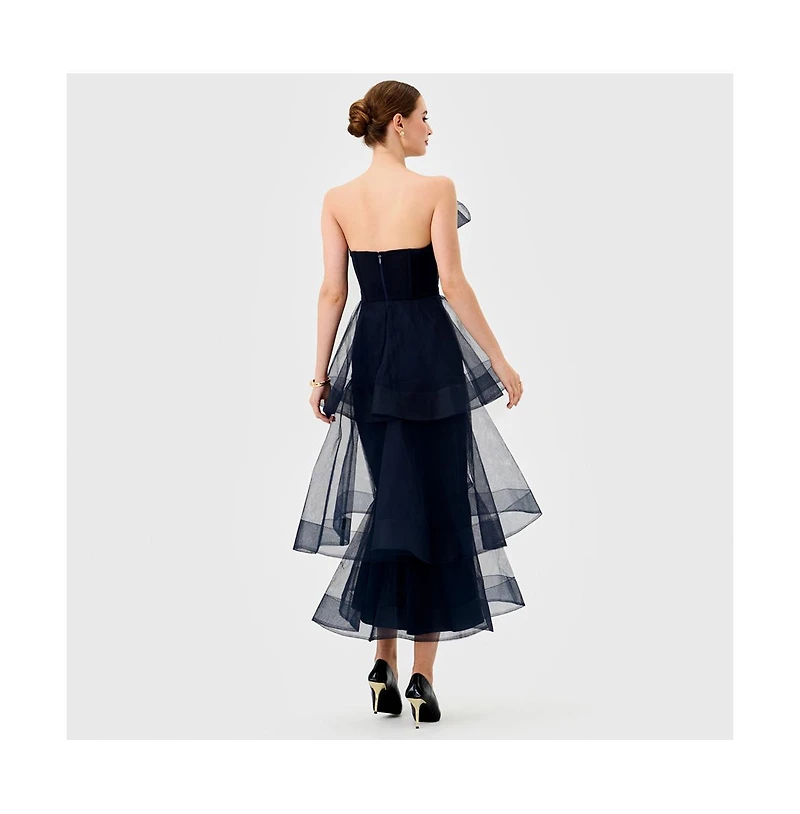 Bariano Women's Mae Tiered Ruffle Midi