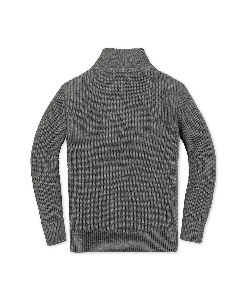 Hope & Henry Little and Big Boys' Organic Rib Knit Half Zip Pullover Sweater