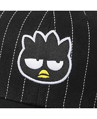 Hello Kitty Men's Badtz-Maru Embroidered Character Face Black Striped Poly Wool Baseball Hat