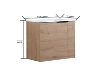 Casainc 22 Inch Floating Bathroom Vanity with Sink and Soft-Close Door for Small Bathrooms