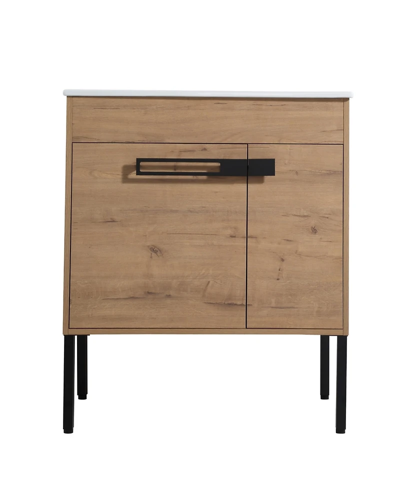 Casainc 30 Inch Vanity with Sink, Freestanding or Wall-Mount Convertible Installation