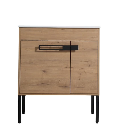 Casainc 30 Inch Vanity with Sink, Freestanding or Wall-Mount Convertible Installation