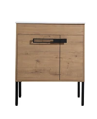 Casainc 30 Inch Vanity with Sink, Freestanding or Wall-Mount Convertible Installation