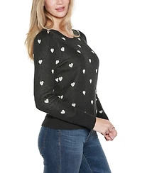 Belldini Women's Tiny Hearts Sweater
