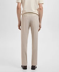 Mango Men's Stretch Fabric Super Slim-Fit Suit Pants