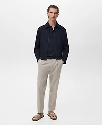 Mango Men's Zipper Cotton Jacket