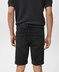 Mango Men's Slim-Fit Denim Bermuda Shorts