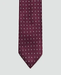 Mango Men's Geometric Patterned Silk Tie