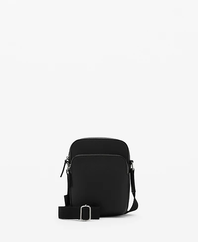 Mango Men's Patent Leather-Effect Shoulder Bag