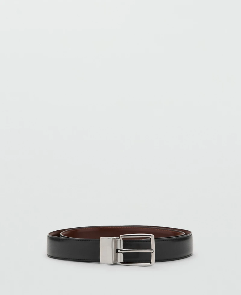Mango Men's Reversible Suit Leather Belt