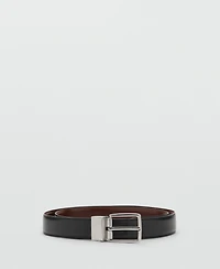 Mango Men's Reversible Suit Leather Belt