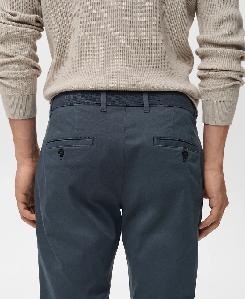 Mango Men's Prato Cropped Tapered Chino Pants