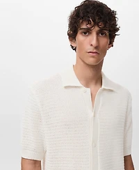 Mango Men's Cotton Knit Shirt