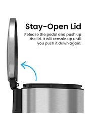 iTouchless 8 Gallon / 30 Liter SoftStep Stainless Steel Kitchen Trash Can with Odor Filter