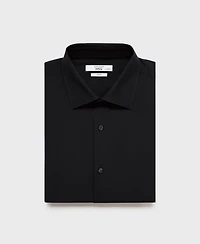 Mango Men's Slim-Fit Cotton Poplin Dress Shirt