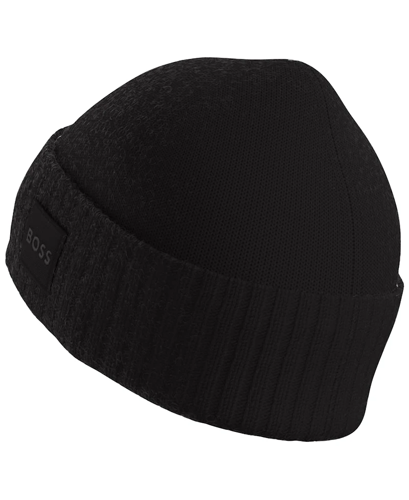 Hugo Boss Men's Akaio Turn-Up Beanie Hat