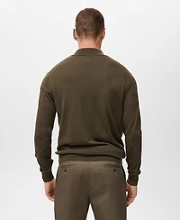 Mango Men's Perkins Neck Wool Sweater