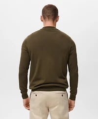 Mango Men's Wool Mock Neck Sweater