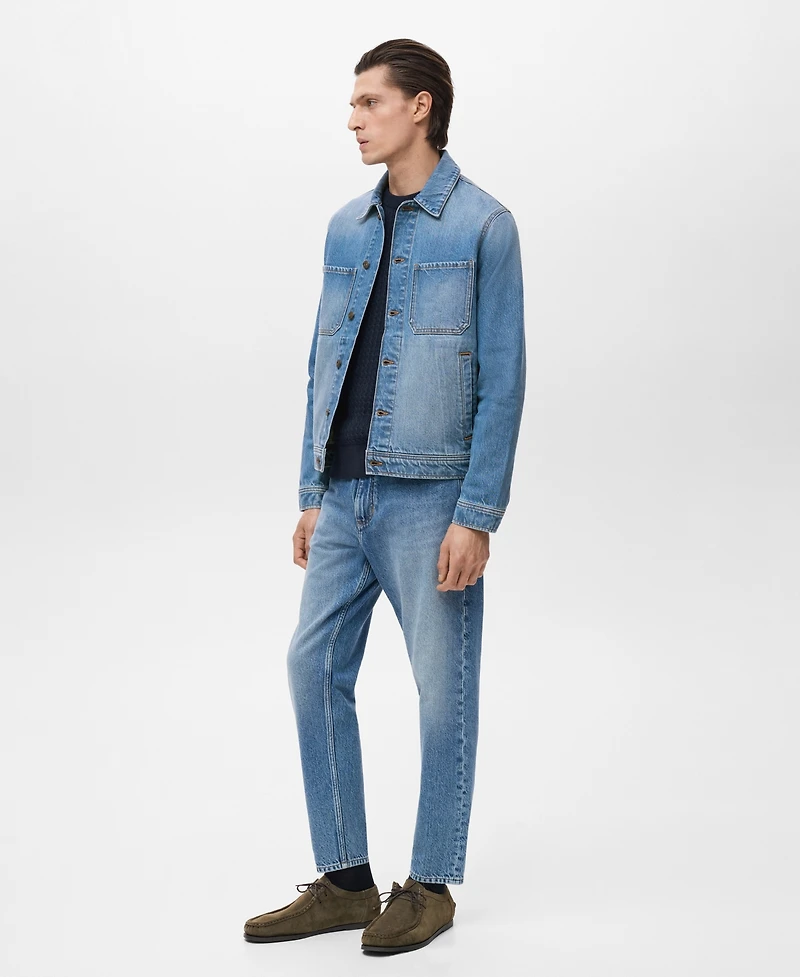 Mango Men's Denim Pockets Jacket