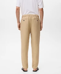 Mango Men's Straight-Fit Pleated Pants