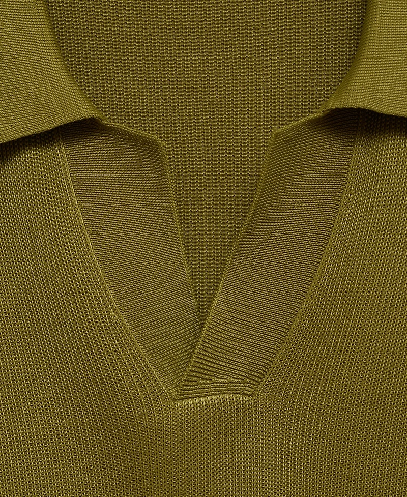 Mango Men's Fine-Knit Cotton Polo Shirt