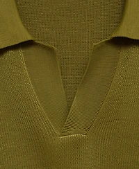Mango Men's Fine-Knit Cotton Polo Shirt