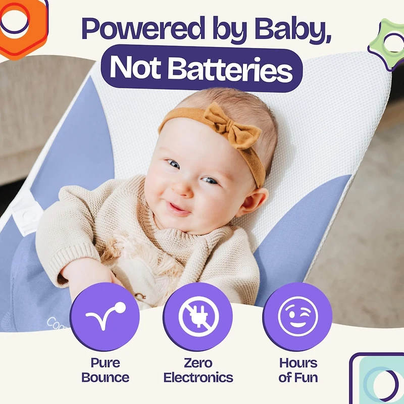 ComfyBumpy Infant Bouncer Versatile for Babies Baby Chair with Ergonomic Support Gray