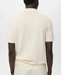 Mango Men's Cotton Knitted Polo Shirt