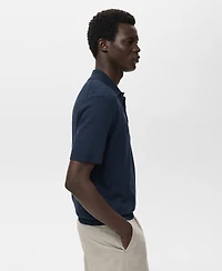 Mango Men's Cotton Knitted Polo Shirt