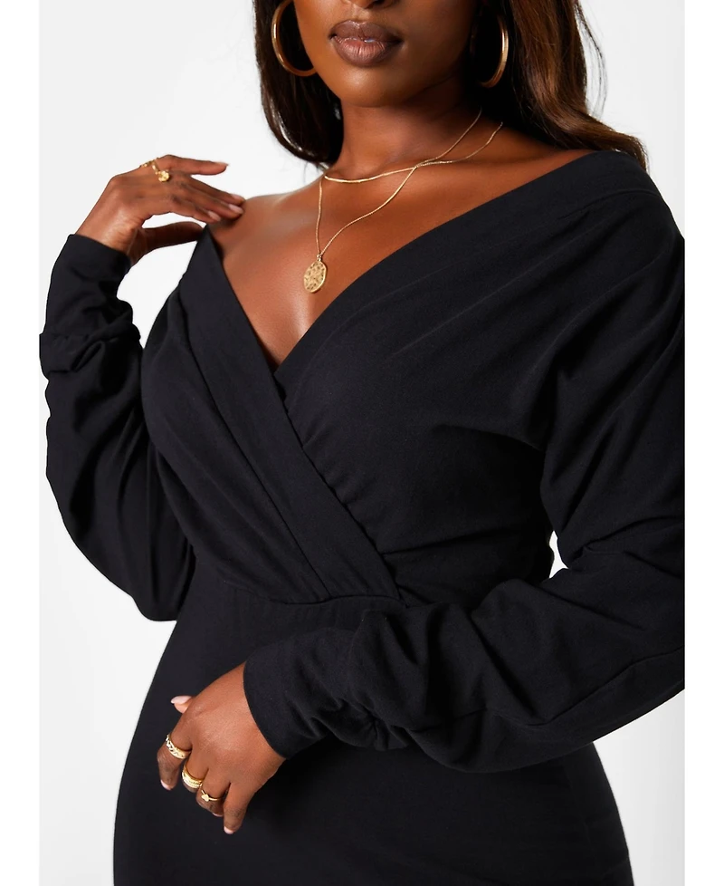 Msgd Women's On Your Mind Cotton Mini Bodycon Dress