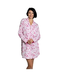 Sant and Abel Women's Skydog Pink Toile Night Shirt