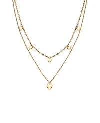 Olivia Burton Mini Heart Gold Tone Stainless Steel Necklace