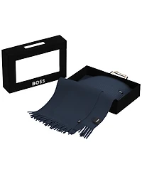 Hugo Boss Hepico Ribbed Cap and Scarf, 2-Piece Set