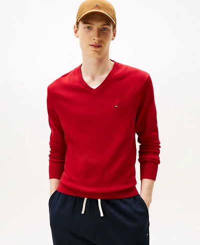 Tommy Hilfiger Men's Essential Solid V-Neck Sweater