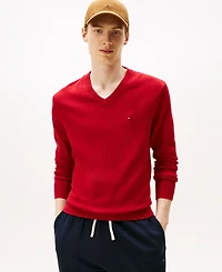 Tommy Hilfiger Men's Essential Solid V-Neck Sweater