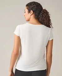 Kasper Women's Regular & Petite Cowl Neck Cap Sleeve Top, Petites