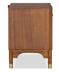 Furniture of America Forma 26" Solid Wood 1-Drawer Nightstand with Led Light and Usb Ports