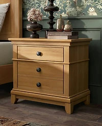 Furniture of America Wellington 26.5" Wood 2-Drawer Nightstand