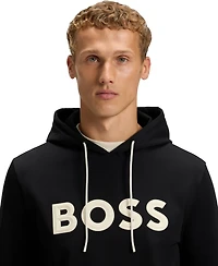 Boss by Hugo Men's Cotton-Blend Logo Hoodie